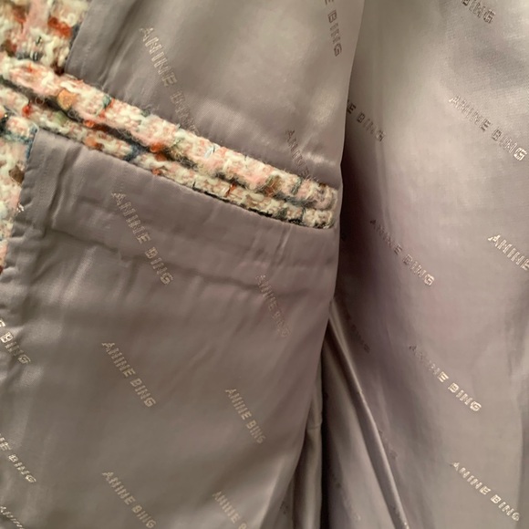 Anine Bing Diana Tweed Blazer Lavender Size Small NEW RARE - Picture 14 of 16